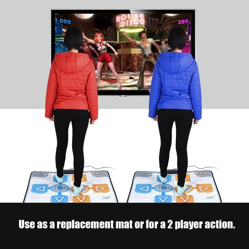 woobles Double Person Non-slip Party Dancing Pad Dance Mat Compatible for Nintendo Wii Console Game - Image 3